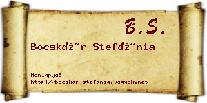 Bocskár Stefánia névjegykártya